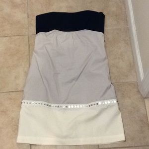 Strapless mini dress